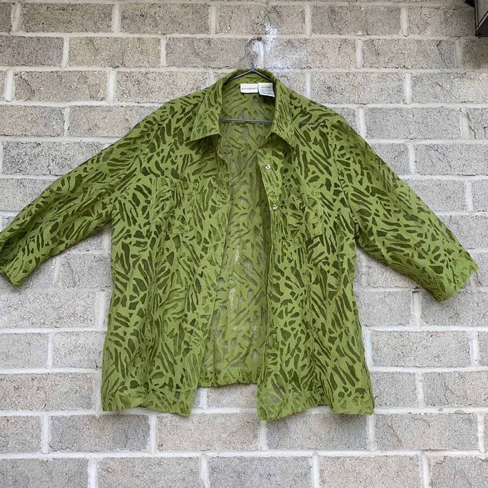 White Stag Green Transparent Shirt | Fit L